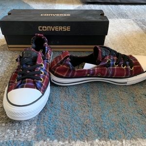 (NEW) Plaid Women's Converse Low Tops